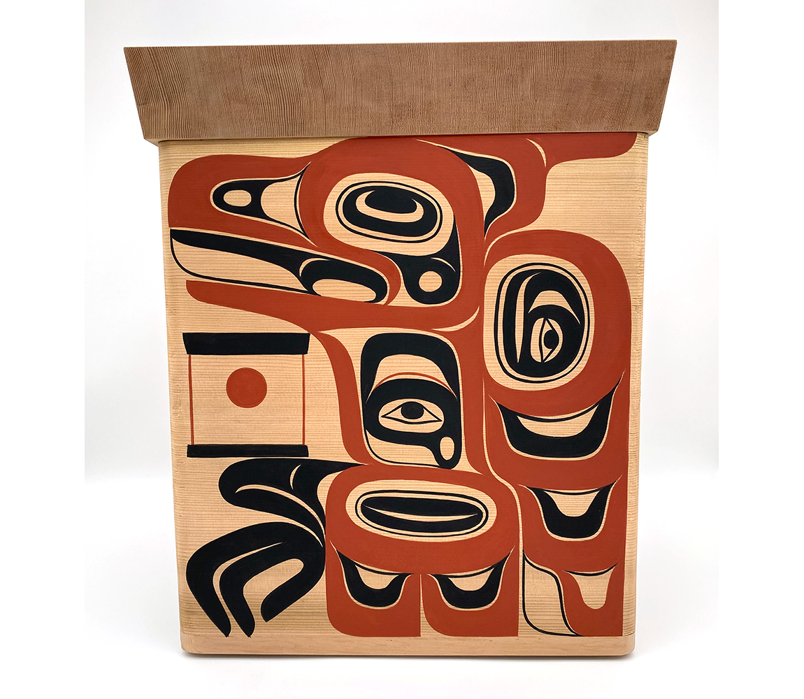 Four Faces of Raven Carved Bentwood Box - David Stephens